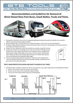 Technical Information - BTB Tools Bonded Glass And Panel Cutting System